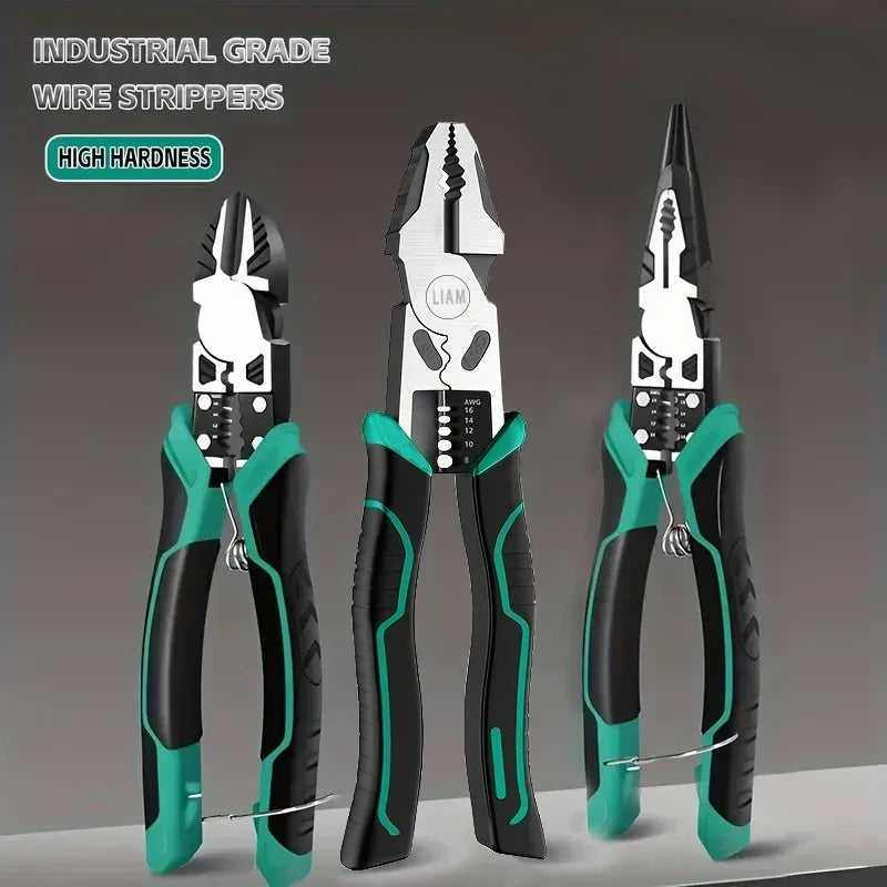 Multifunctional Heavy Duty Alloy Wire Cutters Diagonal Needle Nose Pliers Hardware Tools Universal Electrician Wire Pliers Set