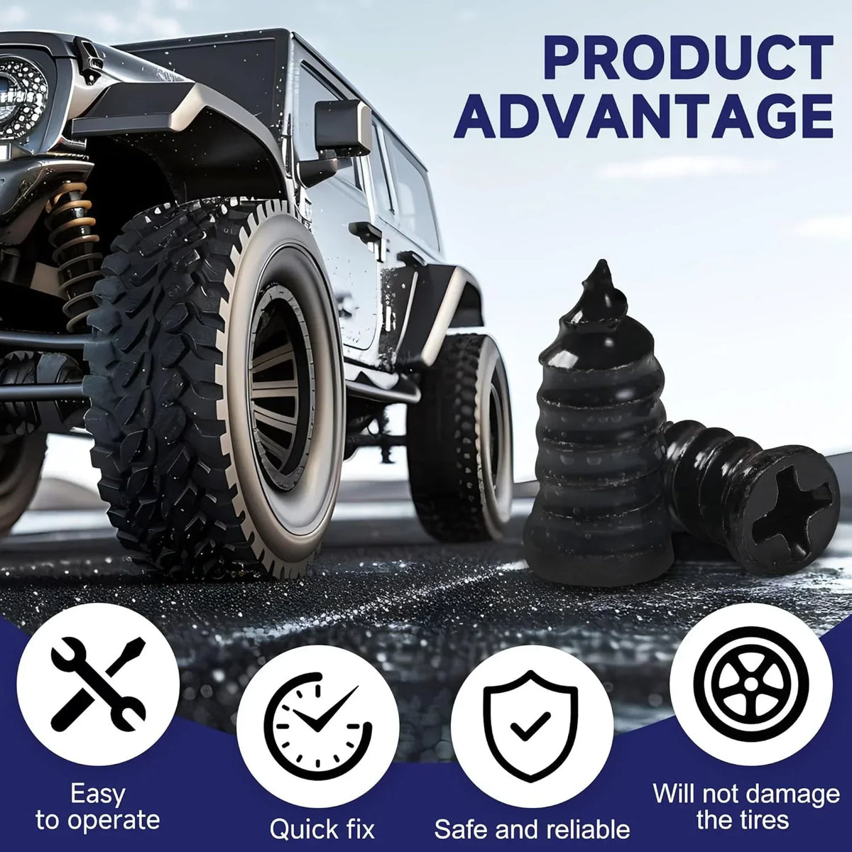 Spiral Tire Repair Plugs Rubber Screw Nails Puncture Patch Kit Quick Fix for Car Motorcycle Bike Vacuum Tires Tubeless
